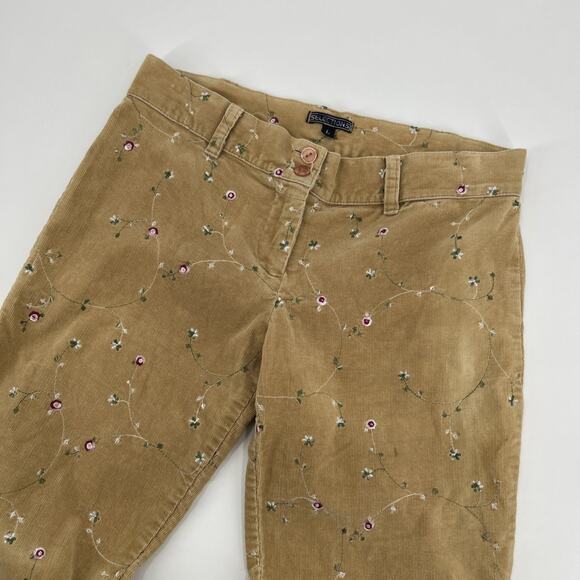 Selections Pants - Vintage Y2K Selections Corduroy Pants Womens Size L Tan Embroidered Bootcut
